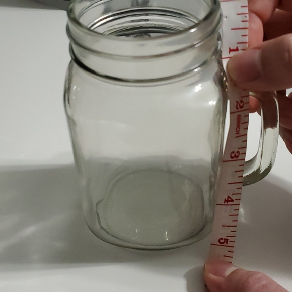 Mason Drinking Glass Jar with Handle - Picture 2 of 2